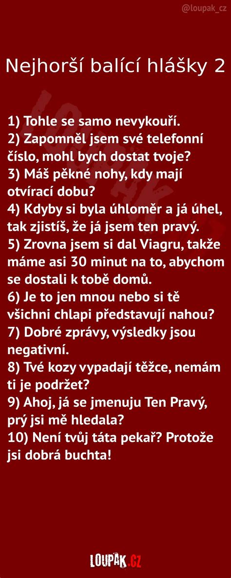 balc hlky na holky|TOP 25: Nejlepší balící hlášky, které fungují